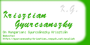krisztian gyurcsanszky business card